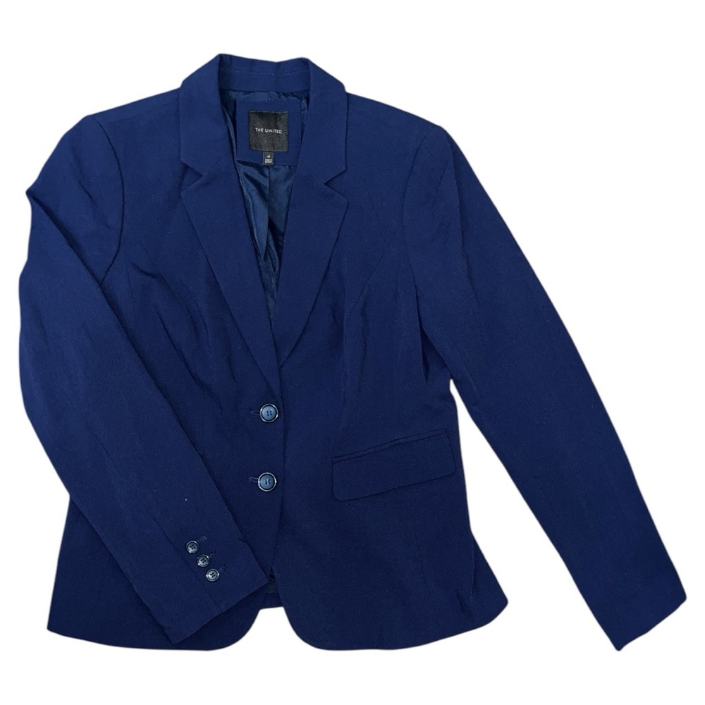 The Limited Women Blue Navy Tailored Fit Blazer with Notched Lapels Size 10 - Picture 4 of 11